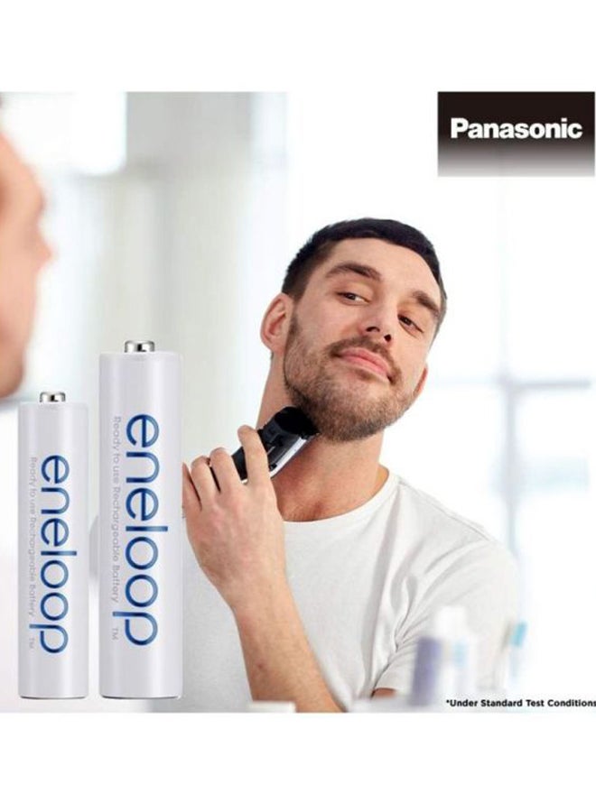 Panasonic - Eneloop Rechargeable Battery 1900MAH , AA size 2pcs White - Image 1