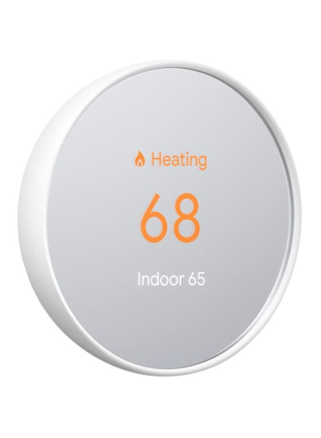 Nest - Energy Star Certified Modern Designed Programmable WiFi Smart Thermostat For Home Snow 3.3 x 3.3 x 1.07inch - Image 1