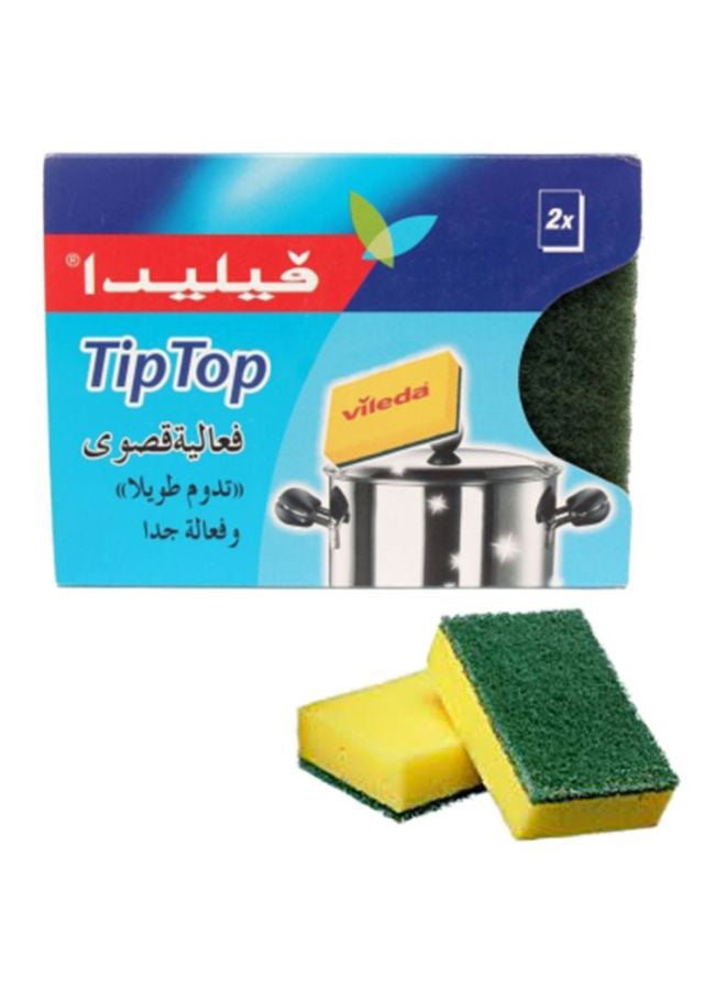 فيليدا إسفنجة التنظيف تيب توب - قطعتين أصفر/ أخضر - Image 2