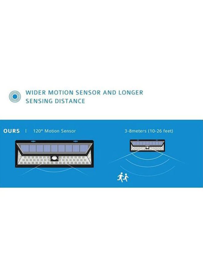 بيوينتي مصباح بـ 54 إضاءة LED يعمل بالطاقة الشمسية، ومزود بجهاز استشعار الحركة ومناسب للأماكن الخارجية أبيض 5x11سم - Image 3