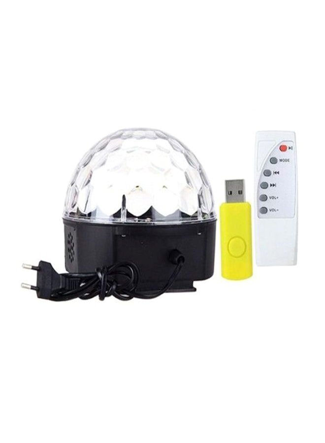 بيوينتي مصباح إضاءة المسرح LED بتصميم كرة كريستالية سحرية أسود/ أصفر/ شفاف 16x19سم - Image 1