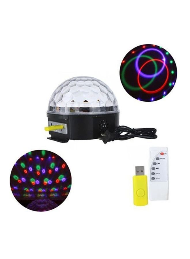 بيوينتي مصباح إضاءة المسرح LED بتصميم كرة كريستالية سحرية أسود/ أصفر/ شفاف 16x19سم - Image 2