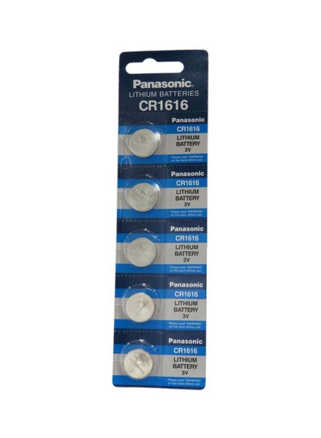Panasonic 5-Piece Lithium Coin Battery Set Silver - Image 1