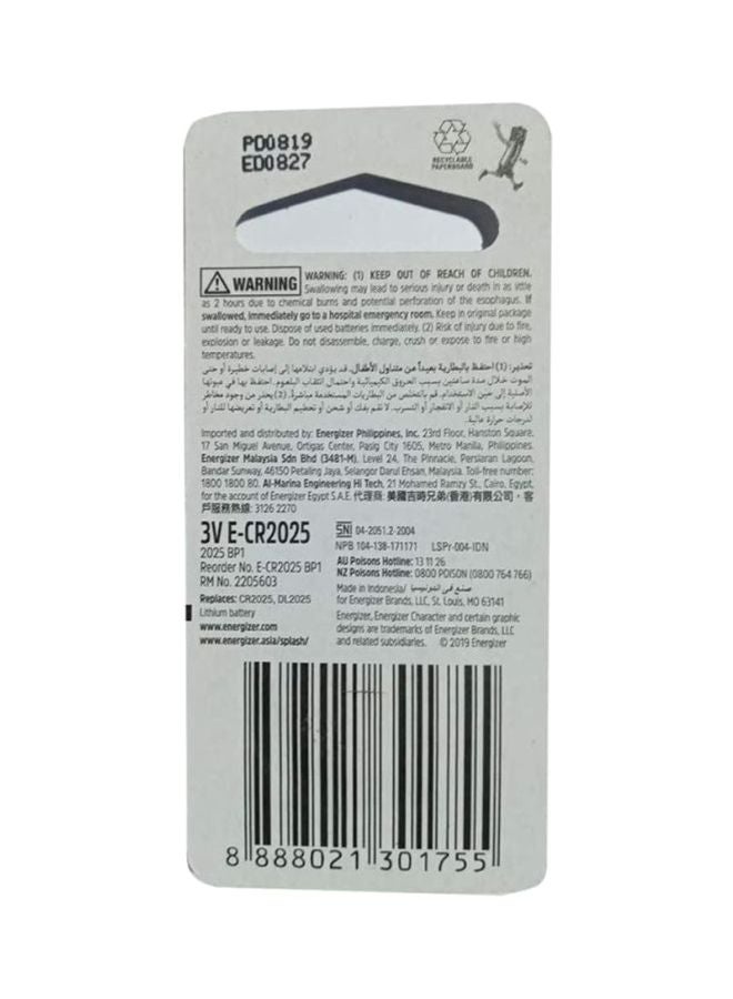 إنرجايزر بطاقة بطاريات أيون الصوديوم ومعدن الصوديوم 2032 فضي/ أحمر/أسود - Image 2