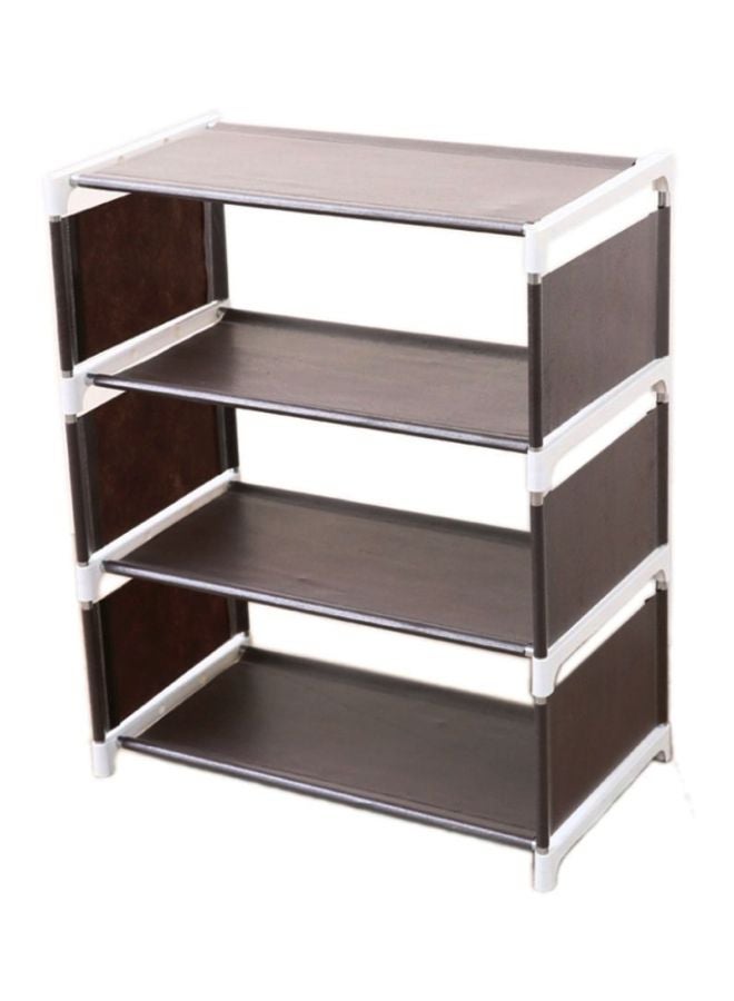 Sharpdo 4-Layer Cloth Shoe Rack Brown/White  - Image 1