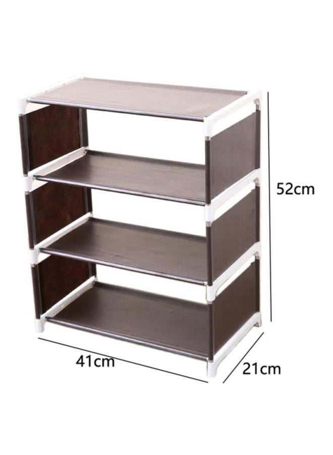 Sharpdo 4-Layer Cloth Shoe Rack Brown/White  - Image 2