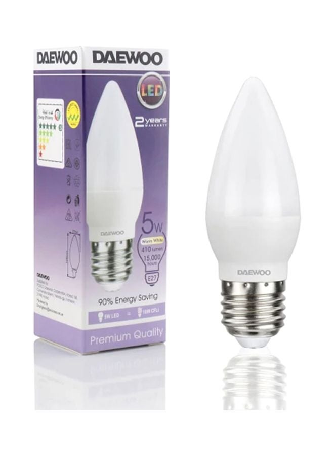 DAEWOO Light Warm Led Candle Bulb White 11x4x4cm  - Image 2