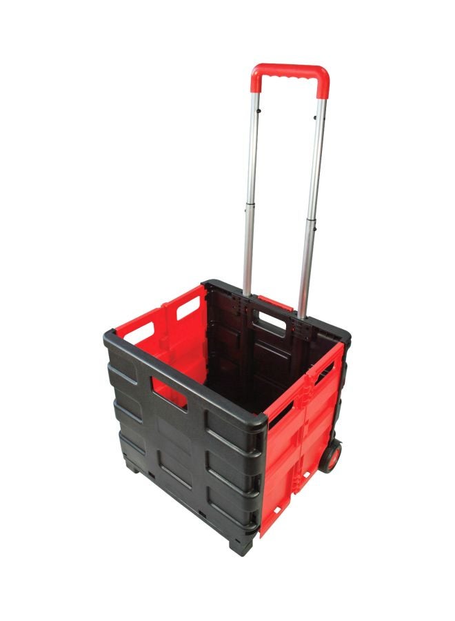 MARGOUN Foldable Shopping Storage Cart Red/Black  - Image 1
