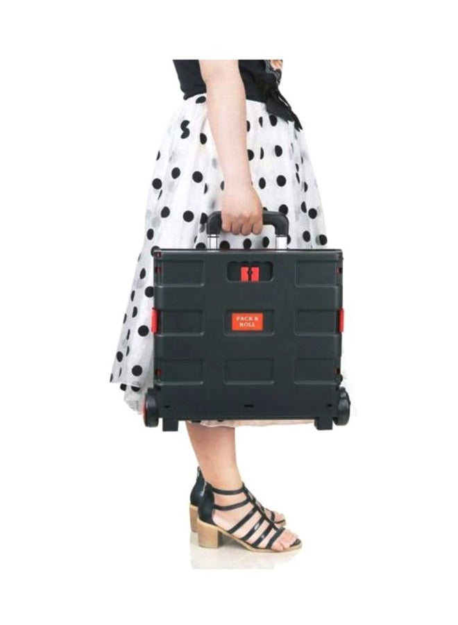MARGOUN Foldable Shopping Storage Cart Red/Black  - Image 3