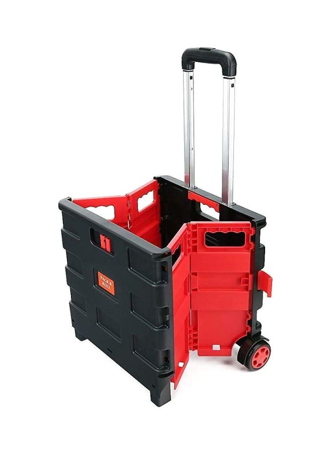 MARGOUN Foldable Shopping Storage Cart Red/Black  - Image 4
