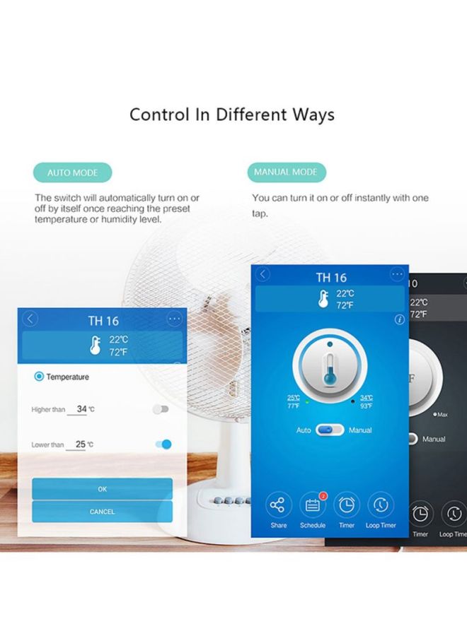 SONOFF 2-Piece Wireless Home Automation Kit With Cable White/Black 11.4x5.1x3.2cm - Image 5