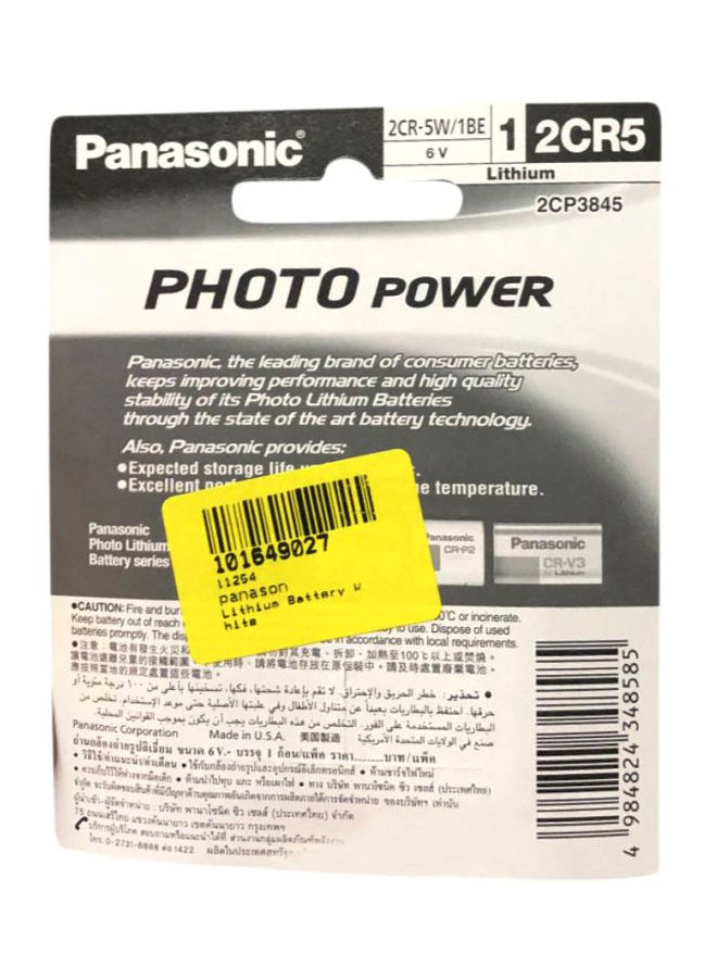 Panasonic 2CR5 Lithium Battery White/blue/black  - Image 2