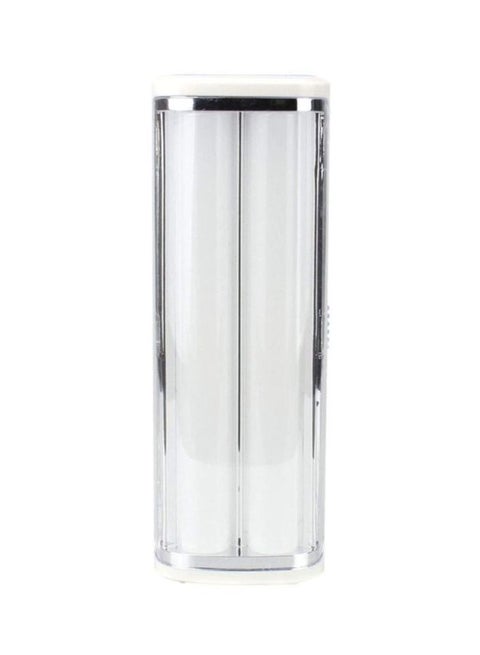 Rechargeable Emergency Lantern  Bright LED Light with Charge Indicator and Builtin Battery  Solar Charge Function  Overcharge Protection  With Continuous Working Time 3 Hours SEL-719 White/Silver