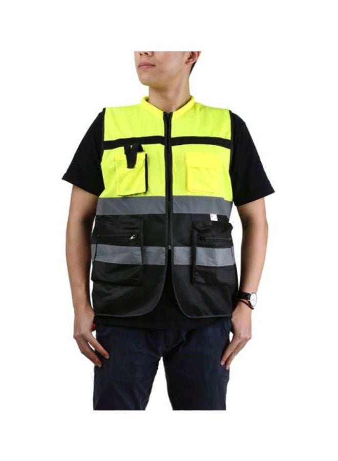 Reflective Safety Vest Yellow/Grey/Black
