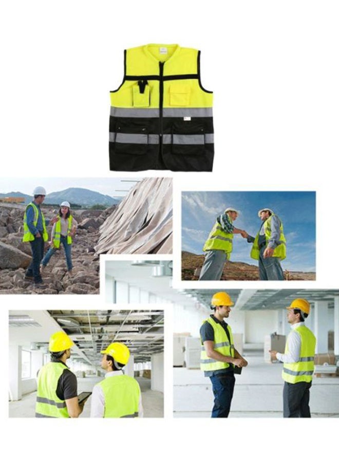 Reflective Safety Vest Yellow/Grey/Black