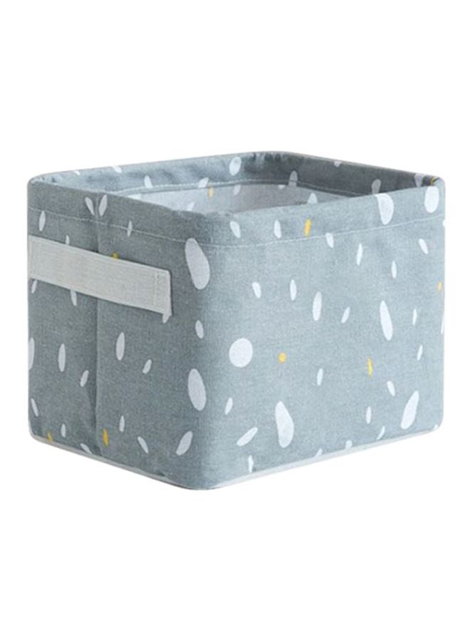 Beauenty Laundry Basket Trash Storage DIY Foldable Grey/White 20x15x14cm  - Image 1