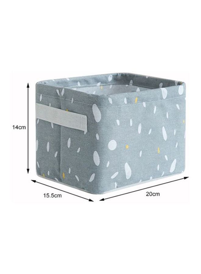 Beauenty Laundry Basket Trash Storage DIY Foldable Grey/White 20x15x14cm  - Image 2