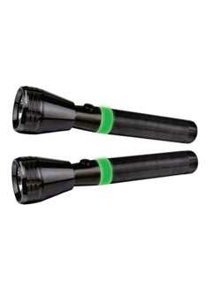 SONASHI 2 Pcs Rechargeable LED Torch  CorrosionWaterShock Resistant  Rechargeable Battery with Continuous Working for 3 Hours  Unbreakable Glass with Machined Aircraft Aluminum Body 17cm SLT-1010 Black 17cm  - Image 1