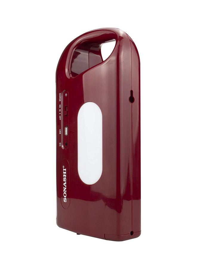 Rechargeable Emergency Lantern with Sidelights  Unbreakable and Durable Design  BuiltIn Battery with Overcharge Protection  Ideal for Camping and Hiking SEL-677N Maroon/Clear