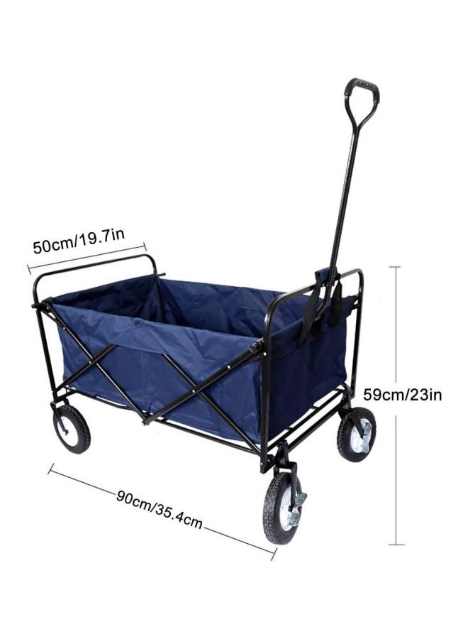 Cool Baby Multi-Functional Folding Shopping Cart Trolley Dark Blue/Black 90x60x50cm - Image 3