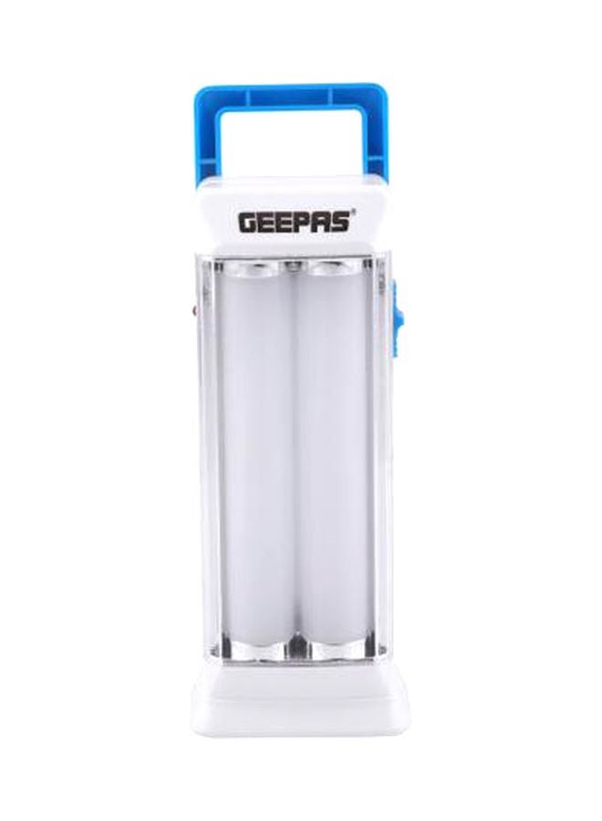 GEEPAS - Rechargeable Emergency Lantern, 4hr Duration| 18 Pcs SMD High Power LED | Rechargeable Battery, Portable Handle, 4 Hours Working, Anti Glare Bright Light| Ideal for Trekking, Hiking & More White/Blue - Image 1