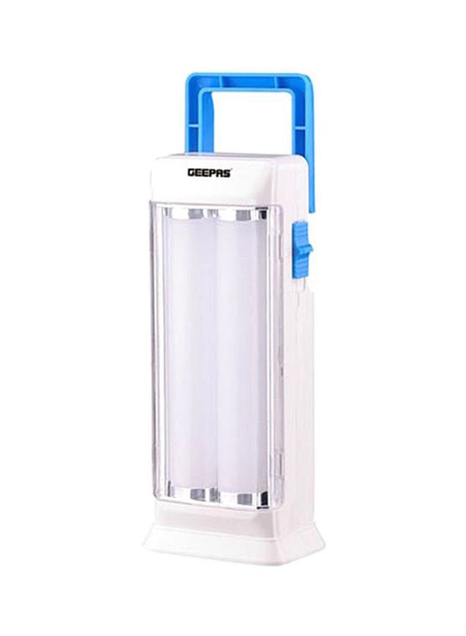 GEEPAS - Rechargeable Emergency Lantern, 4hr Duration| 18 Pcs SMD High Power LED | Rechargeable Battery, Portable Handle, 4 Hours Working, Anti Glare Bright Light| Ideal for Trekking, Hiking & More White/Blue - Image 1