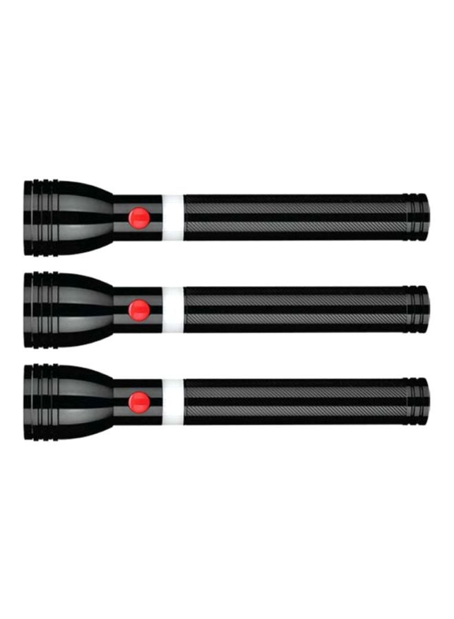 Clikon - 3 in 1 Rechargeable LED Flash Light Set Black ‎20.66 x 12.62 x 14.37cm - Image 1