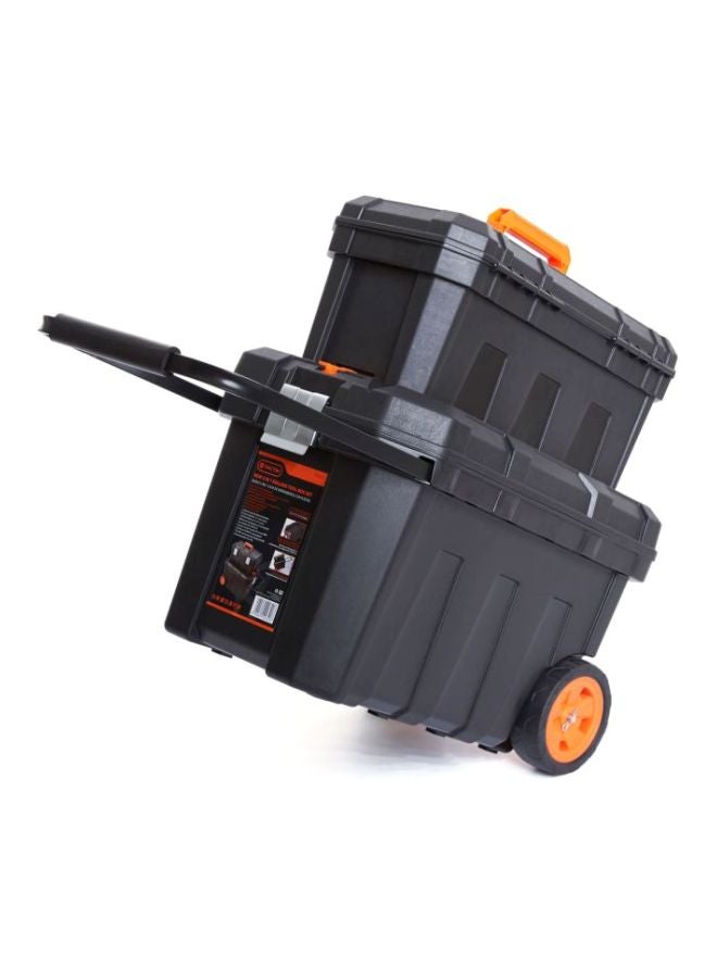 Tactix - Tactix 24 Inches Portable Tool Box with Wheels - Stackable 2-in-1 Tool Chest, Carried Tray In Top, Pull out steel handle, Heavy duty latches,320310 - Image 1