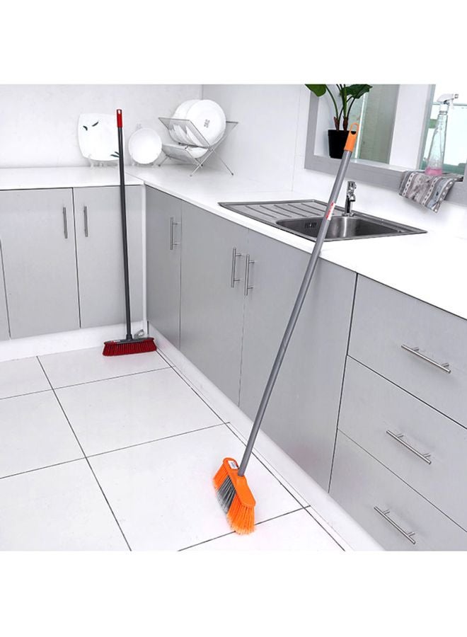DELCASA - Broom With Handle Orange/Green/silver - Image 1