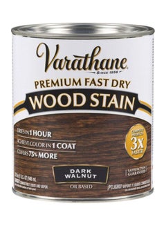 RUST-OLEUM Premium Oil Based Fast Dry Wood Stain Dark Walnut 942ml  - Image 1