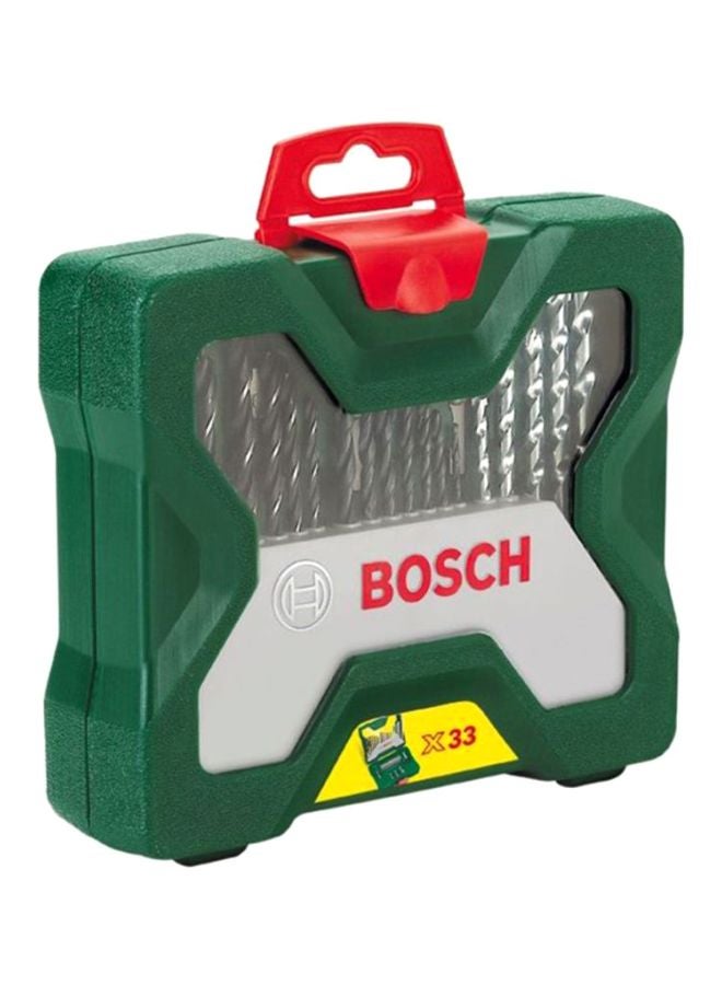 BOSCH - 33-Piece X-Line Accessory Set Green/Silver/Red 172x172x44cm - Image 1
