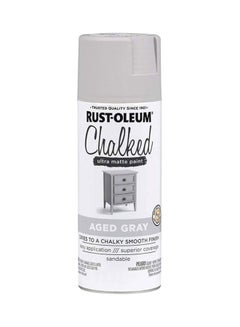 RUST-OLEUM Chalked Ultra Spray Paint Aged Grey 340ml  - Image 1