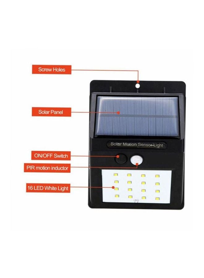 Beauenty 20 LED Solar Motion Sensor Wall Light White/Black 6x13cm - Image 4