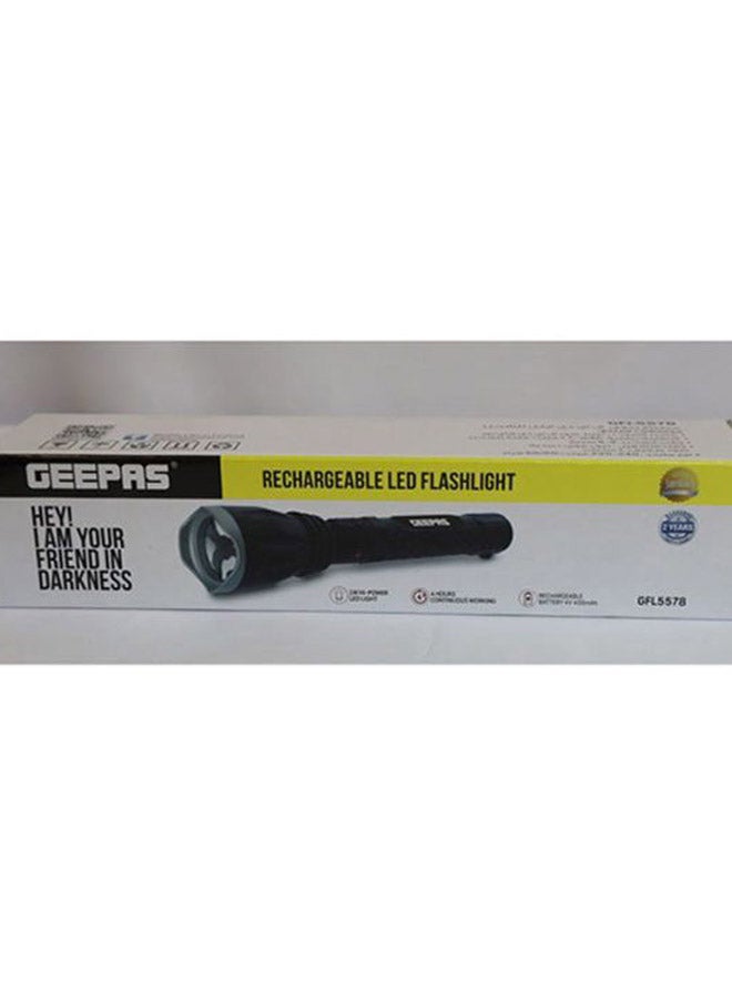 جيباس مصباح يدوي LED قابل للشحن أسود 5.5x31سم  - Image 5