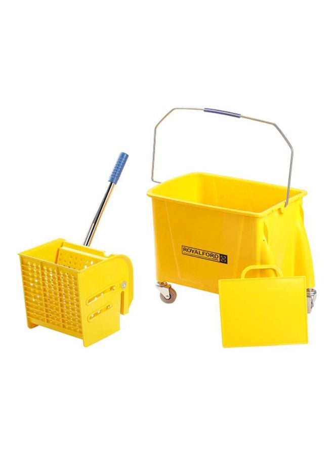 Royalbright Professional Mop Wringer Trolley 24L 360掳 Rotating Wheels46.5X27.528.5Cm Pp Body With Ss Handle Multicolor Yellow 24Liters - v1616938235/N28409269A_4