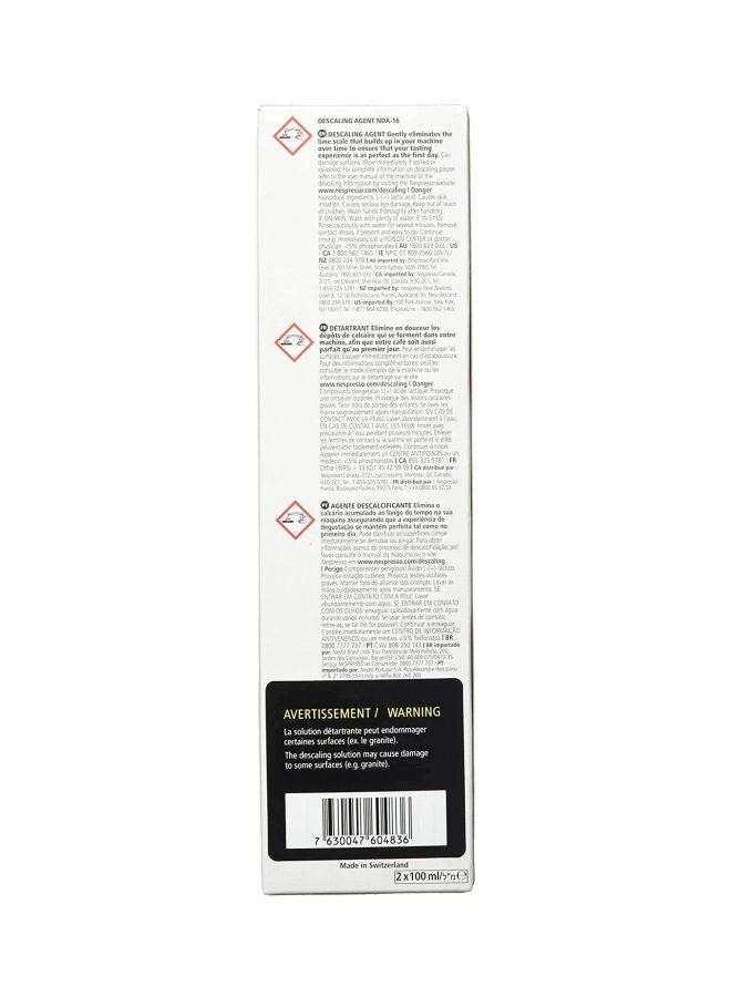 Nespresso 2-Piece Descaling Kit Set Clear 100ml  - Image 2