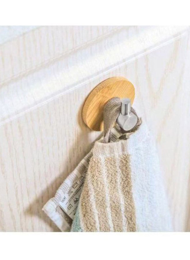 3M Qiangtie Stainless Steel L Shaped Door Hook Silver/Brown 50x25x16mm - Image 3