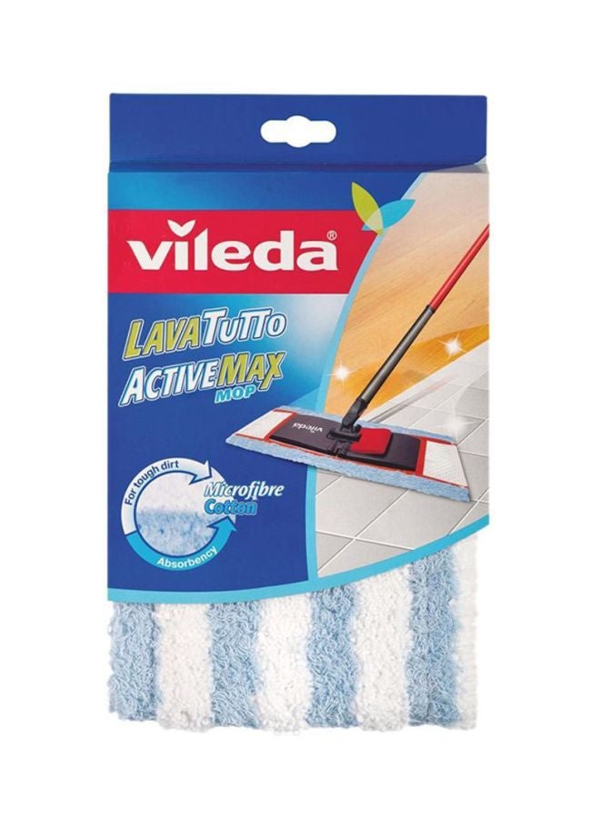 Vileda Active Max Flat Floor Mop Refill White/Blue - Image 2
