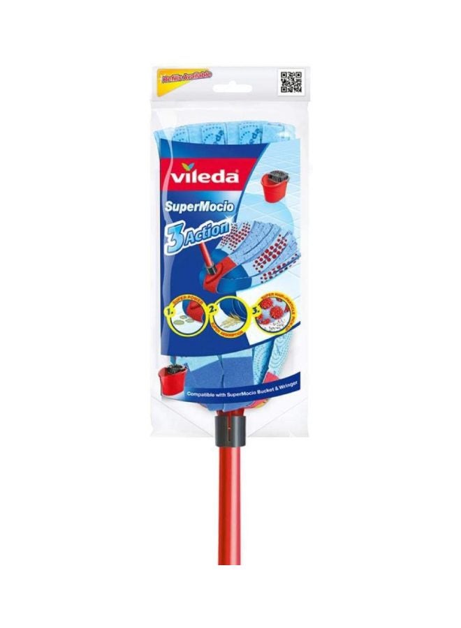 3 Action Supermocio Floor Mop With Stick Blue/Red - v1616938248/N13627994A_2