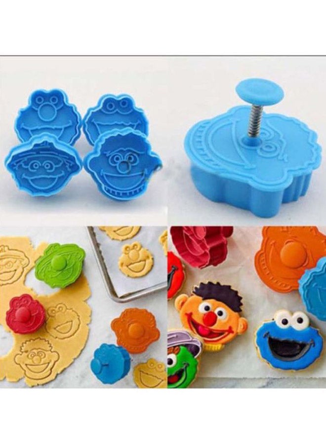 Sharpdo 4-Piece 3D Sesame Street Fondant Baking Tool Blue Fondant Baking Tool 3x2.12 inch, Fondant Baking Tool 2.08inch  - Image 3