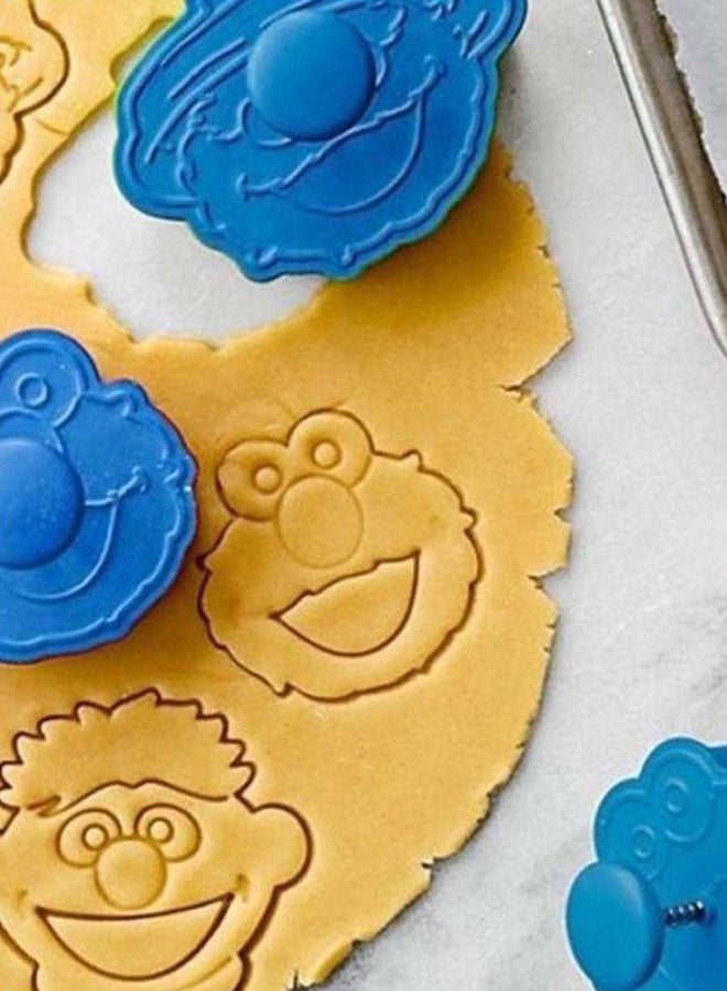 Sharpdo 4-Piece 3D Sesame Street Fondant Baking Tool Blue Fondant Baking Tool 3x2.12 inch, Fondant Baking Tool 2.08inch  - Image 5