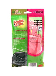 3M Scotch-Brite Delicate Duty Household Medium Gloves Pink  - Image 4