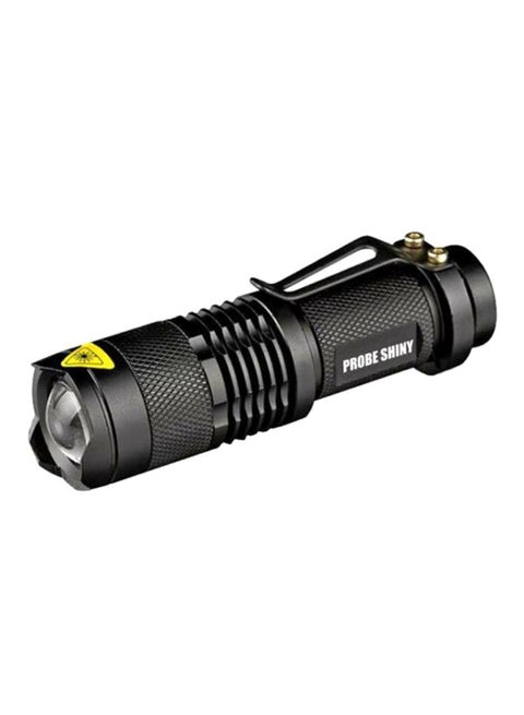 Mini Q5 LED Flashlight Torch Adjustable Focus Zoom Light Lamp Black/Clear