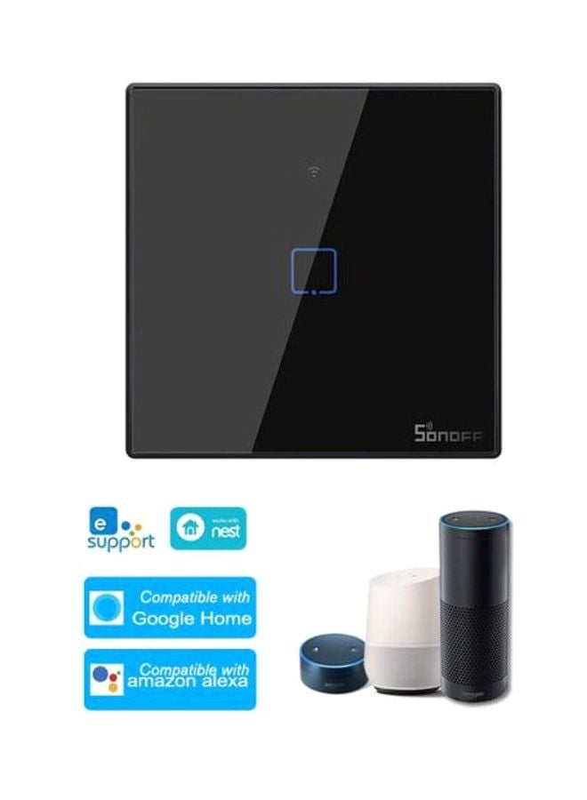 SONOFF T3UK1C-TX 86 1-Gang Way Smart WiFi Switch RF433 Remote Control Compatible with Alexa Google Home Black 86x86x35mm - Image 3