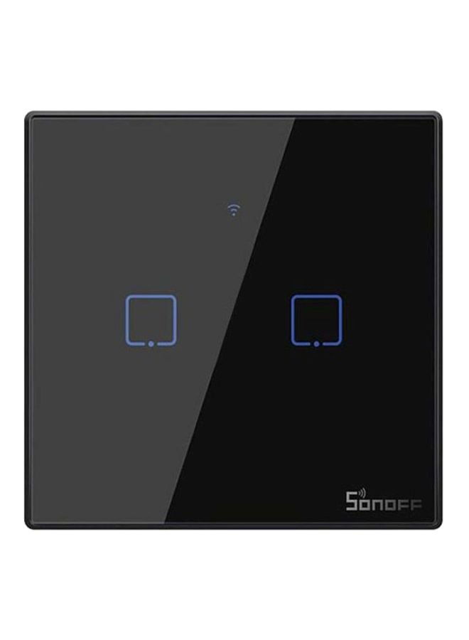 SONOFF WiFi Wall Light Switch Black 86x86x35mm - Image 1