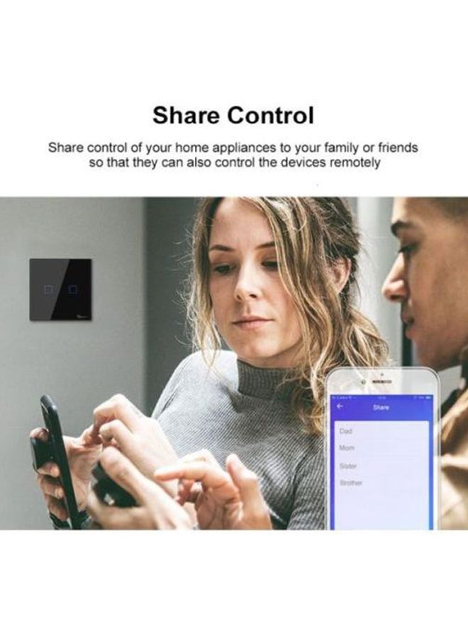 SONOFF WiFi Wall Light Switch Black 86x86x35mm - Image 4