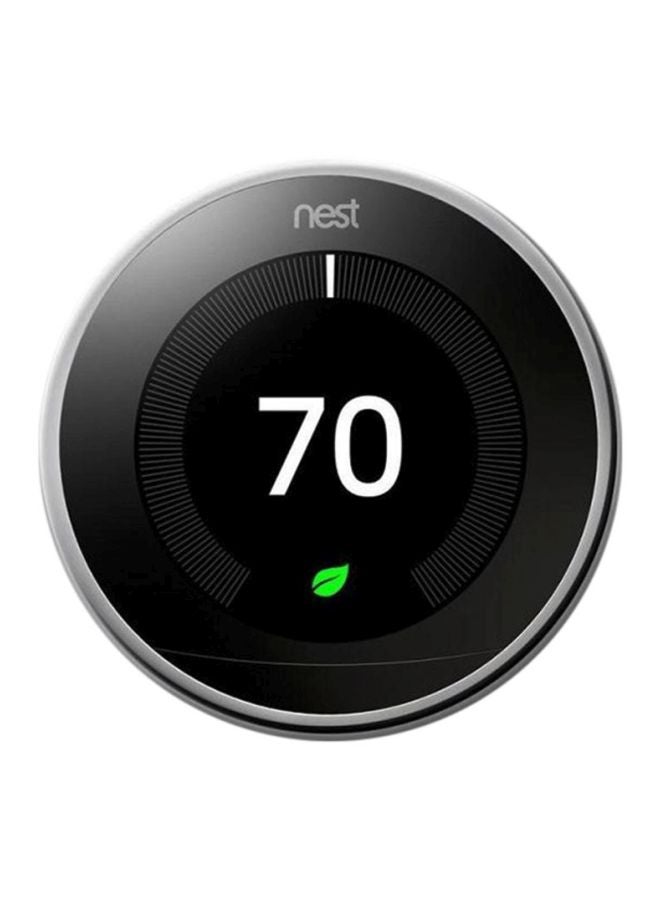 Nest 3rd Generation Learning Thermostat Stainless Steel 3.3inch  - Image 1
