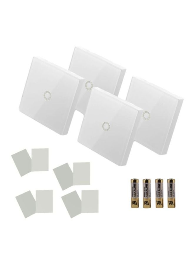 SONOFF 4-Piece 1-Gang Wireless RF Remote Control Transmitter T433 White 
