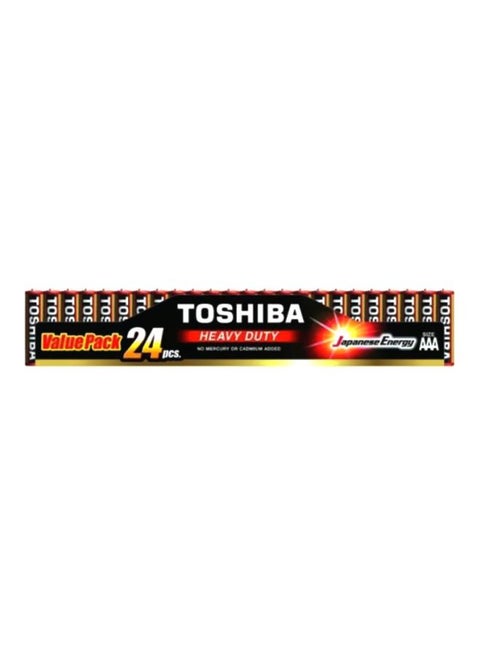 24-Piece Heavy Duty AAA Battery Pack Multicolour