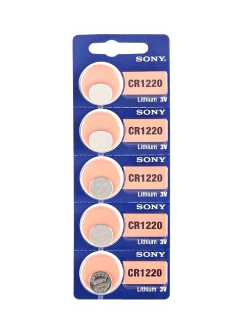 5-Piece Coin Lithium Battery silver